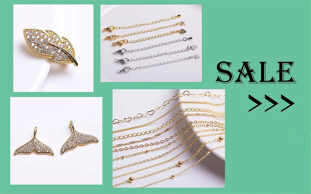 14K Gold-Plated Brass Jewelry-Making Chain