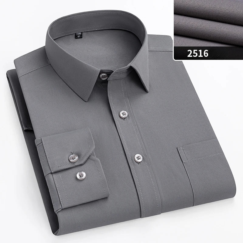 Men’s Slim-Fit Long-Sleeve Business Shirt