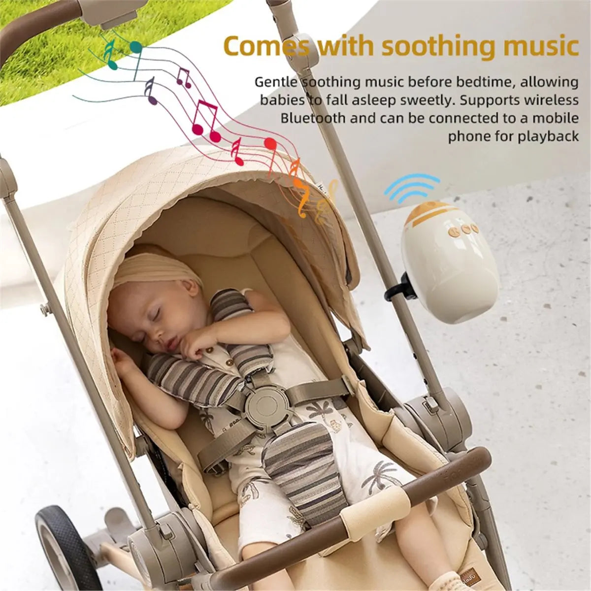 AB52 Automatic Infant Swing Sleep Soother with White Noise for Baby Stroller Rocker