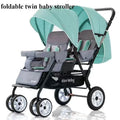 Foldable Tandem Double Baby Stroller