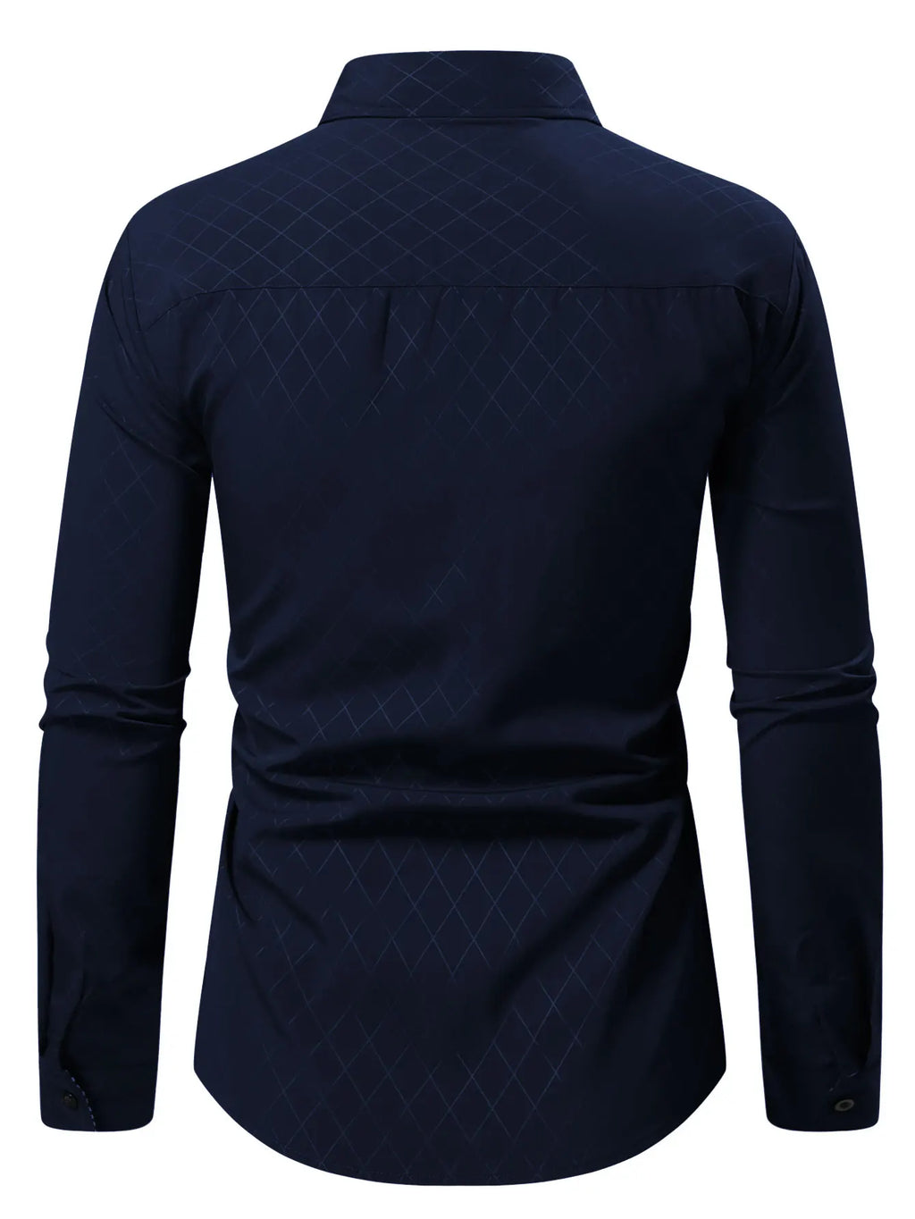 Camisa de manga larga con botones para hombre, estilo casual elegante