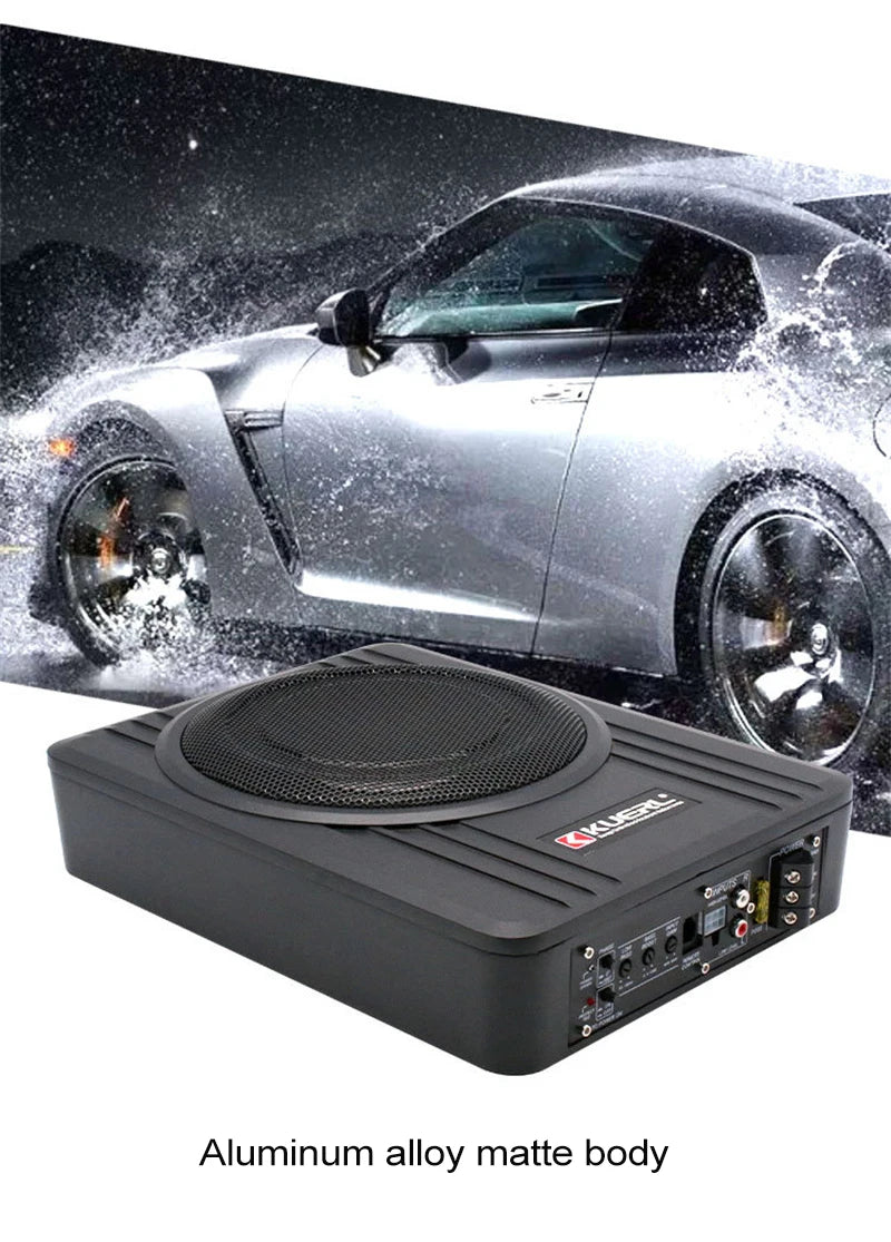 8/10 Inch Subwoofer Car Audio 12V600W High-power Aluminum Alloy Car Speaker Under Seat Woofer Modification Ultra-thin Subwoofer