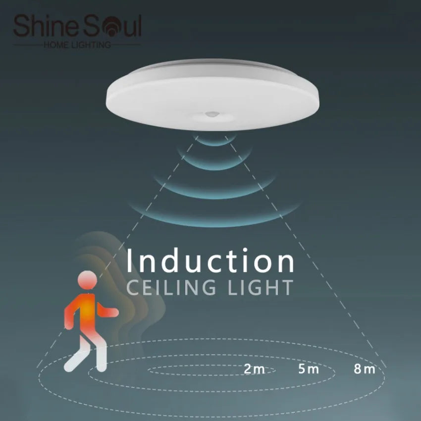 White LED Ceiling Light with Motion Sensor