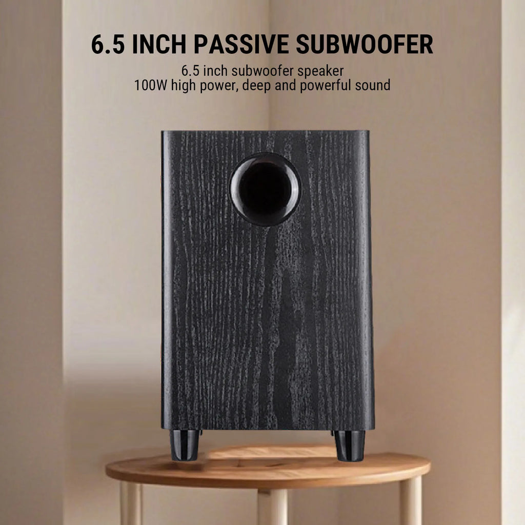 100W Home Subwoofer 6.5 Inch Independent Passive Subwoofer Speaker Plug and Play for Home Theater Party Home Theater Subwoofer