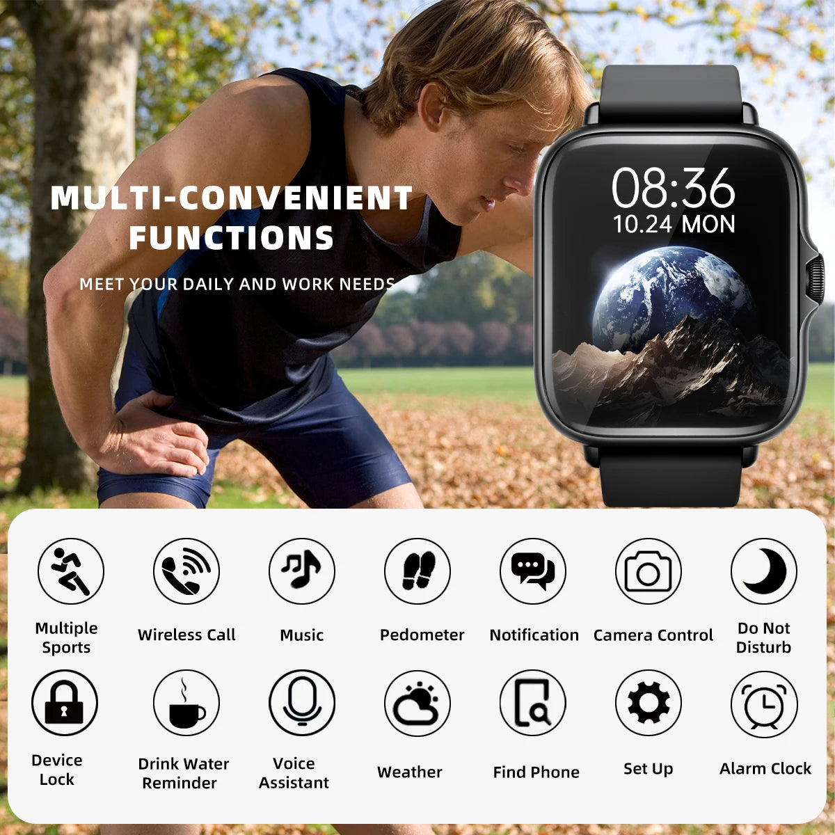 1.83-Inch Waterproof Smart Watch with Calling