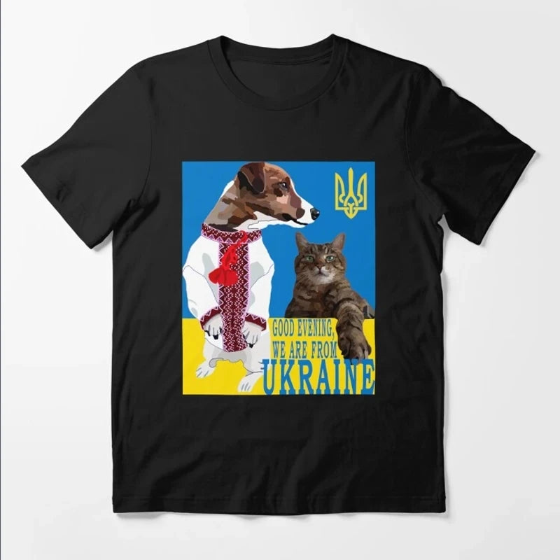 Camiseta gráfica con estampado de perro para hombre