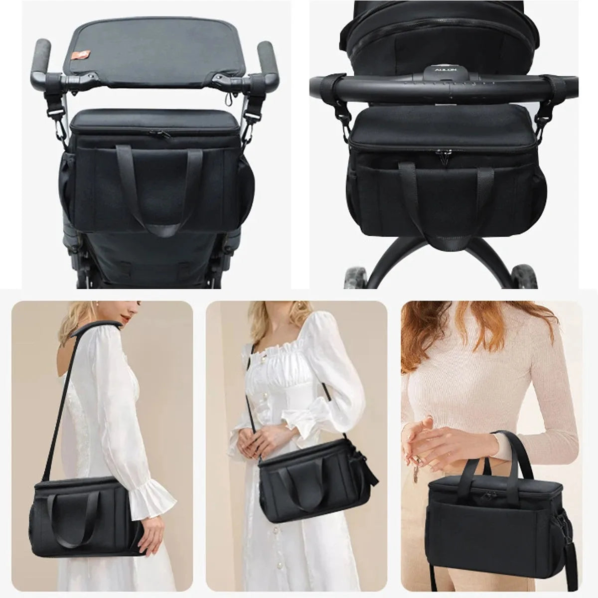 Large-Capacity Baby Stroller Organizer Bag