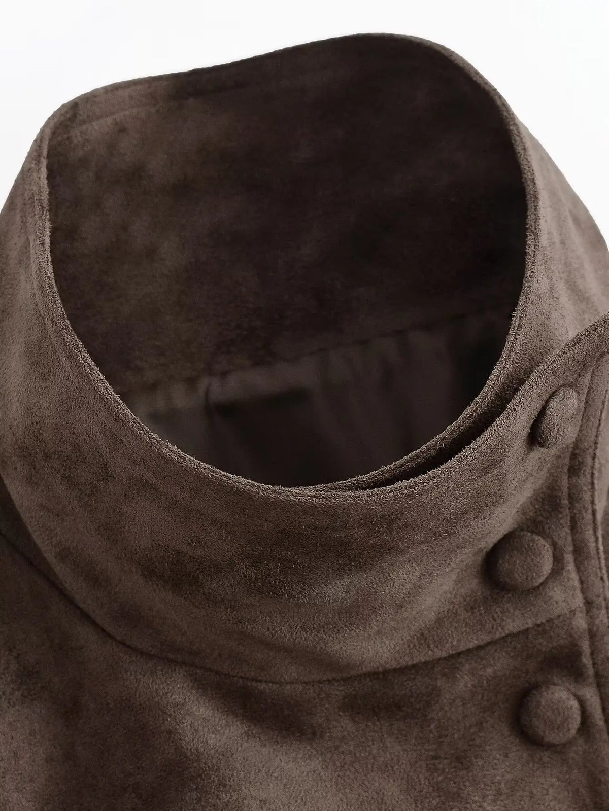 Women Brown Faux Leather Jackets Chic Casual Long Sleeve Lapel Loose Zipper Drawstring Coats Autumn Winter Streetwears Coats Padilla Innovations LLC
