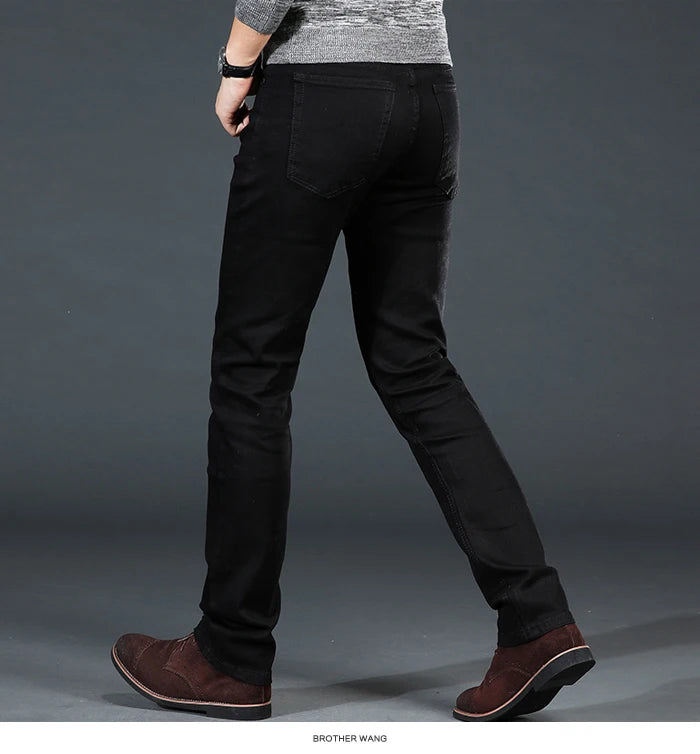 Men’s Black Straight-Leg Denim Jeans