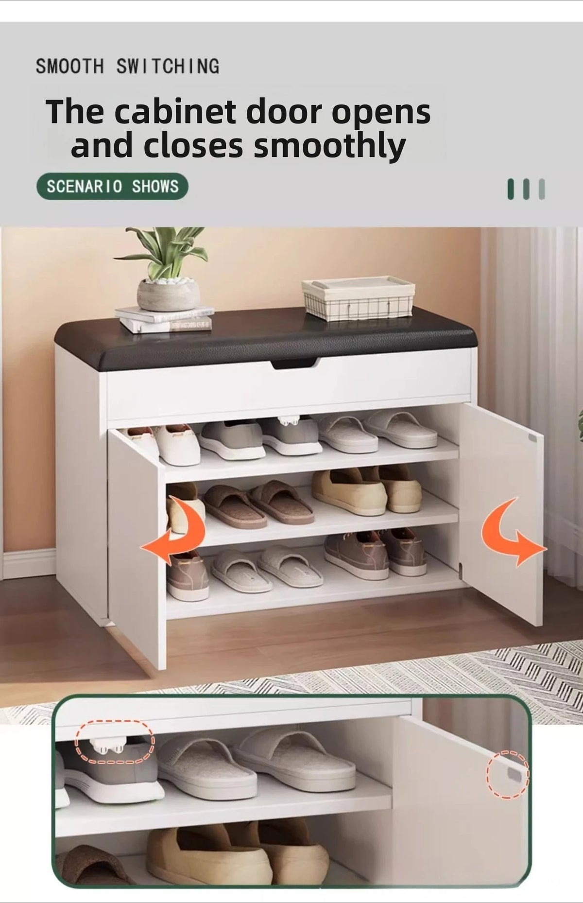 Entryway Shoe Bench with Storage