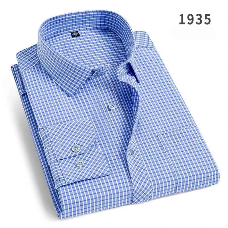 Men’s Slim-Fit Long-Sleeve Business Shirt