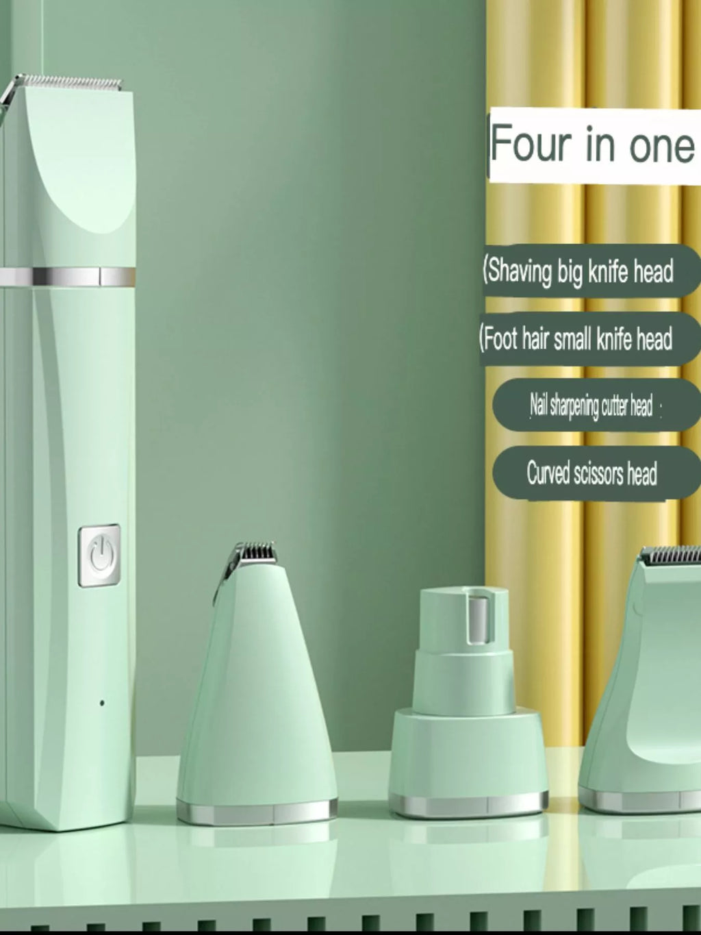 Multifunctional pet grooming kit by Trendsi with various grooming tools, including brushes, clippers, and scissors for pets.