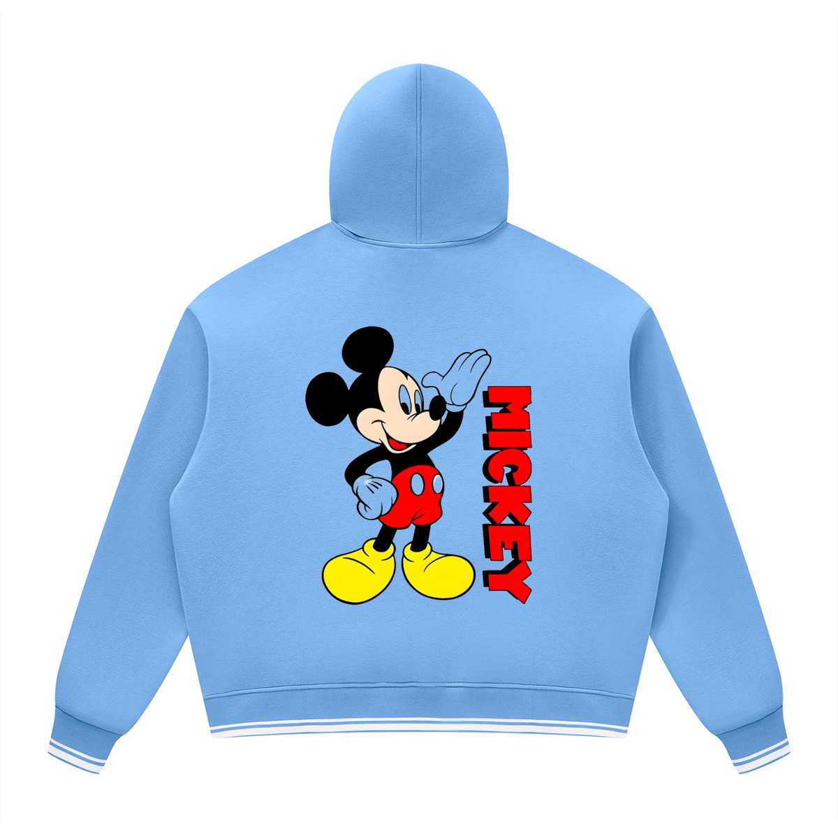 Unisex Oversized Color Block Fleece Hoodie