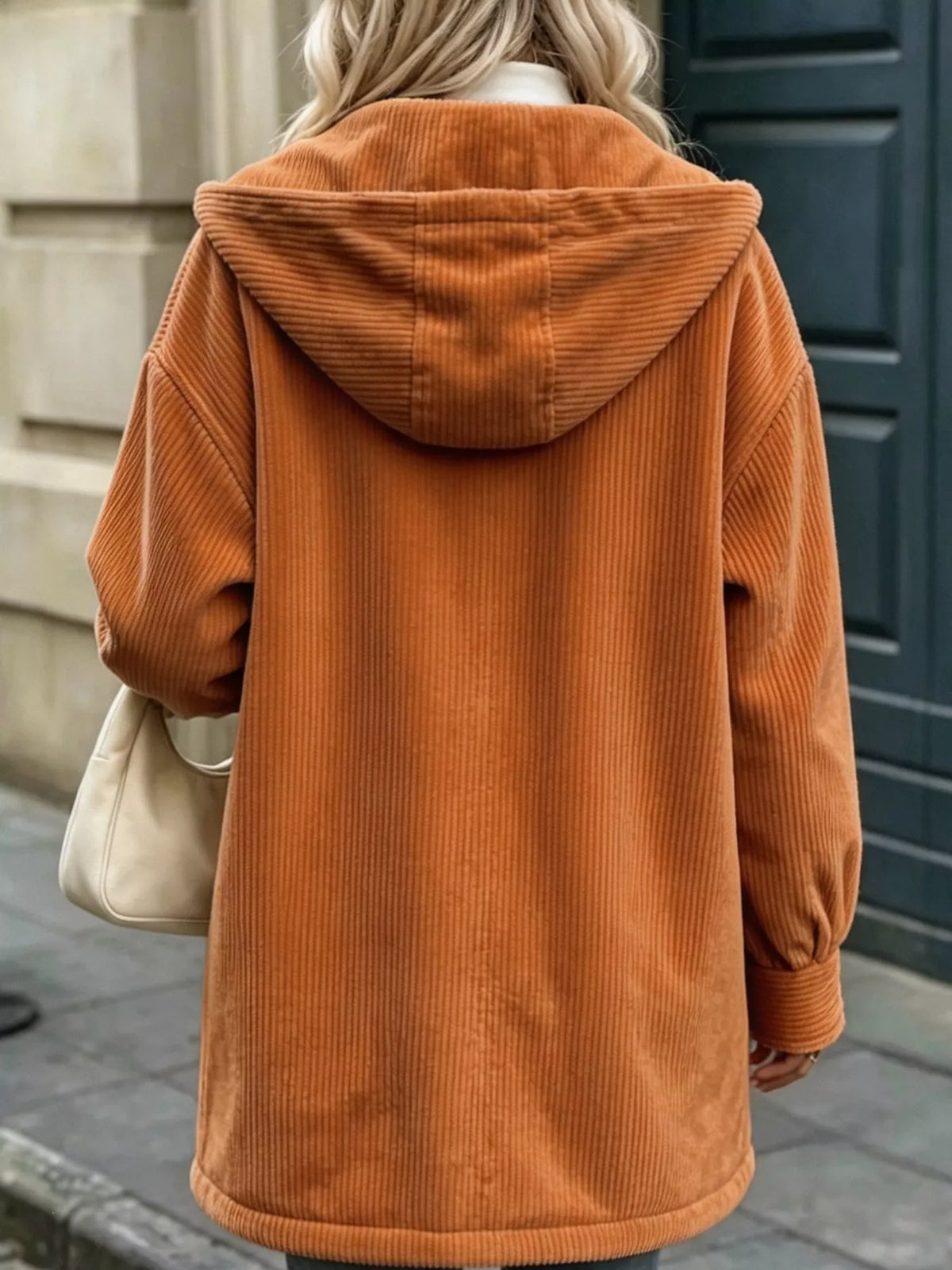 Corduroy button-down jacket with pockets, view 27