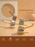Trendsi Add Liquid Pet Bath Brush with soft bristles and ergonomic handle for gentle pet grooming and bathing.