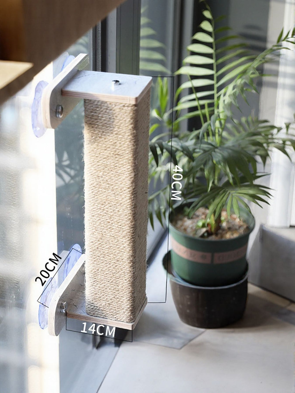Window mounted cat condo by Trendsi featuring multi-level platforms and cozy perches for cats to relax and observe.