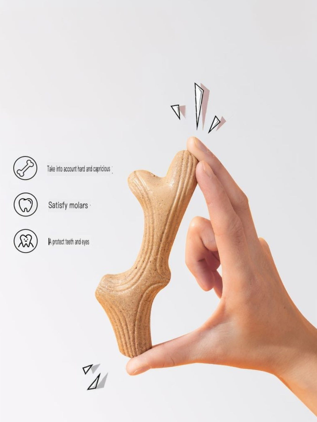 Durable antler-shaped dog chew toy from Trendsi, featuring a realistic antler design ideal for dogs to chew and play.