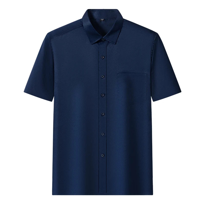 Men's Short-Sleeve Wrinkle-Resistant Dress Shirt