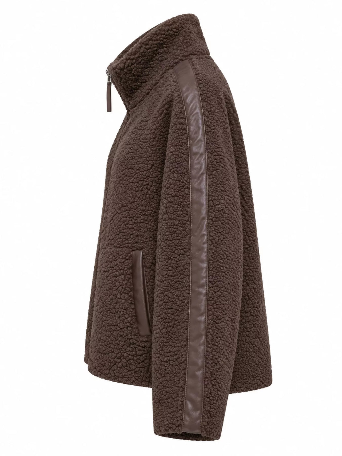 Sherpa zip-up jacket with pockets, view 23