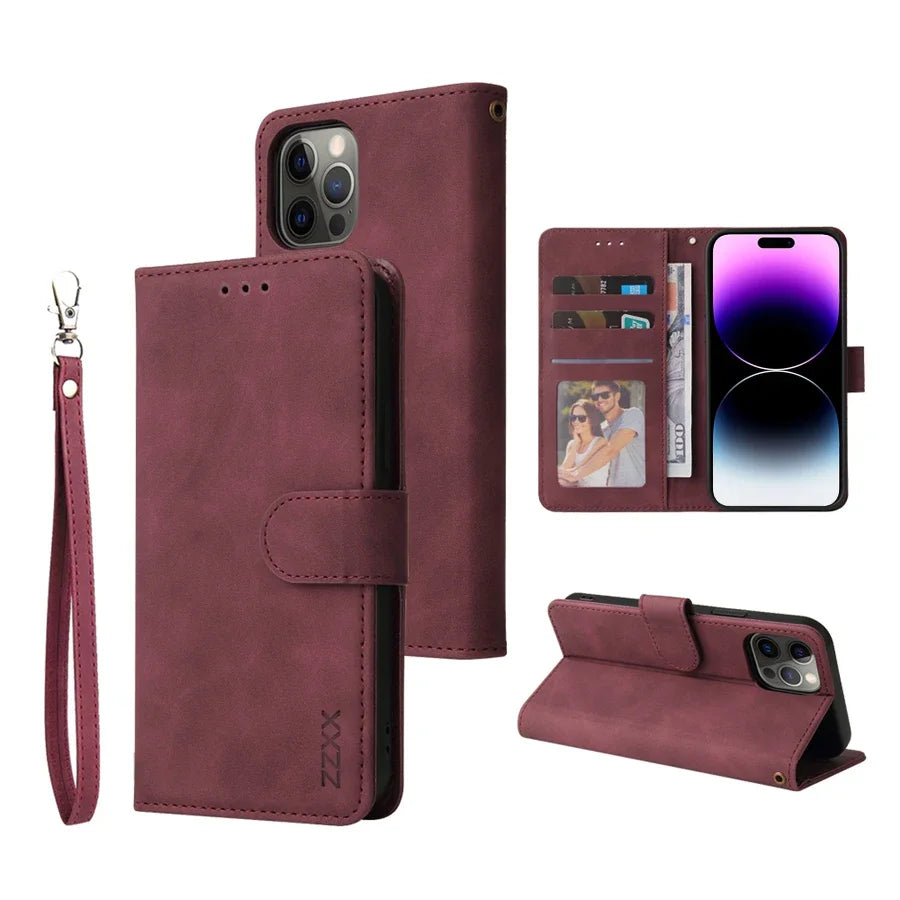 Leather Wallet Case for iPhone