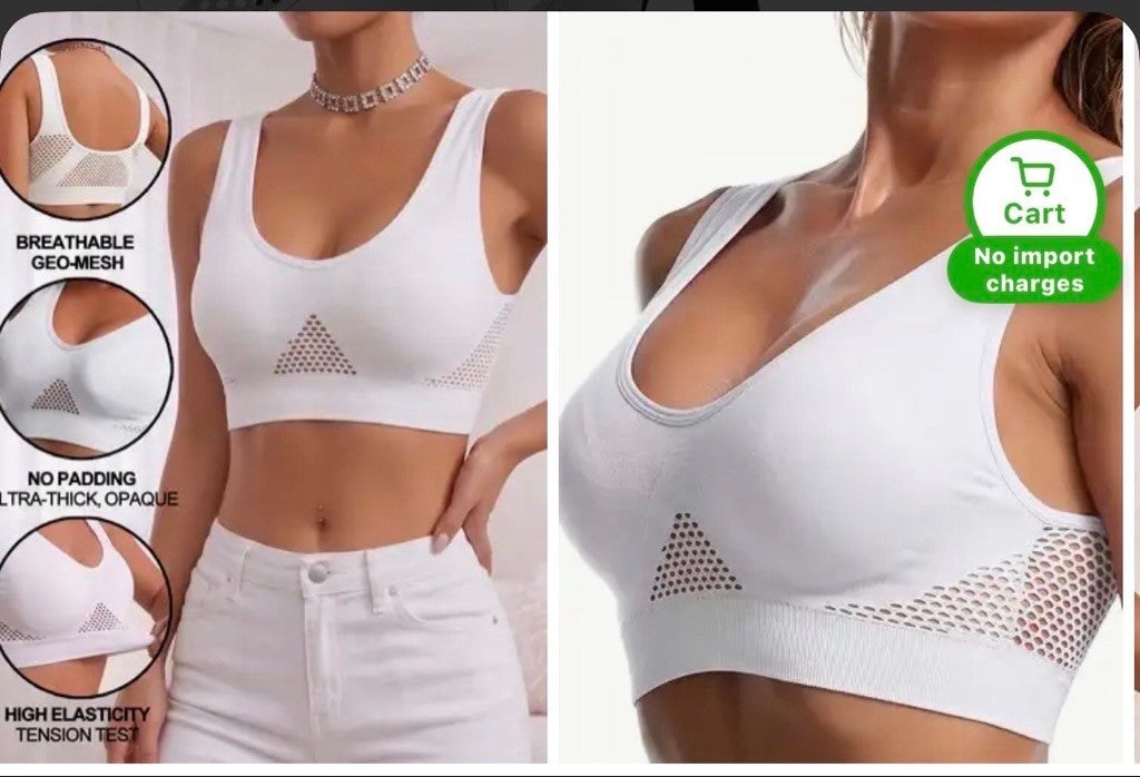 Women's seamless-inspired bralette detail for casual everyday layering