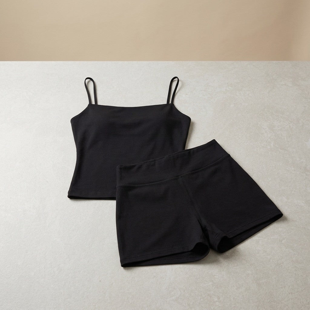 Women's lounge romper set detail for relaxed everyday styling