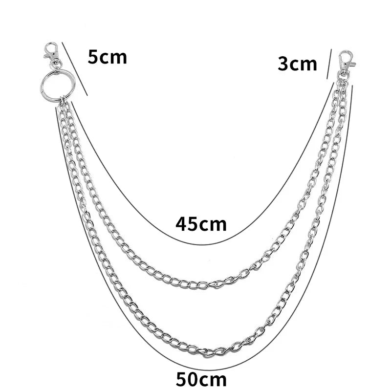 Punk Hip-Hop Metal Wallet & Belt Chain