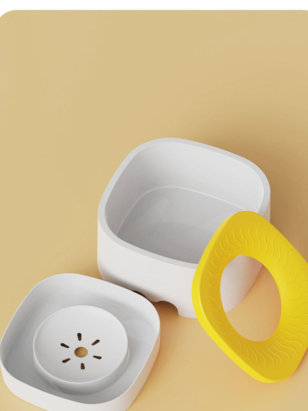 Automatic circulating filtered pet water fountain bowl by Trendsi showing a sleek, modern pet water fountain with flowing water.