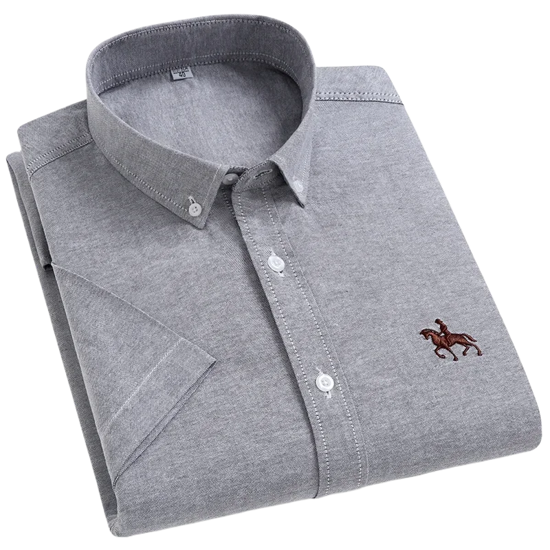 Men's Cotton Oxford Short-Sleeve Shirt