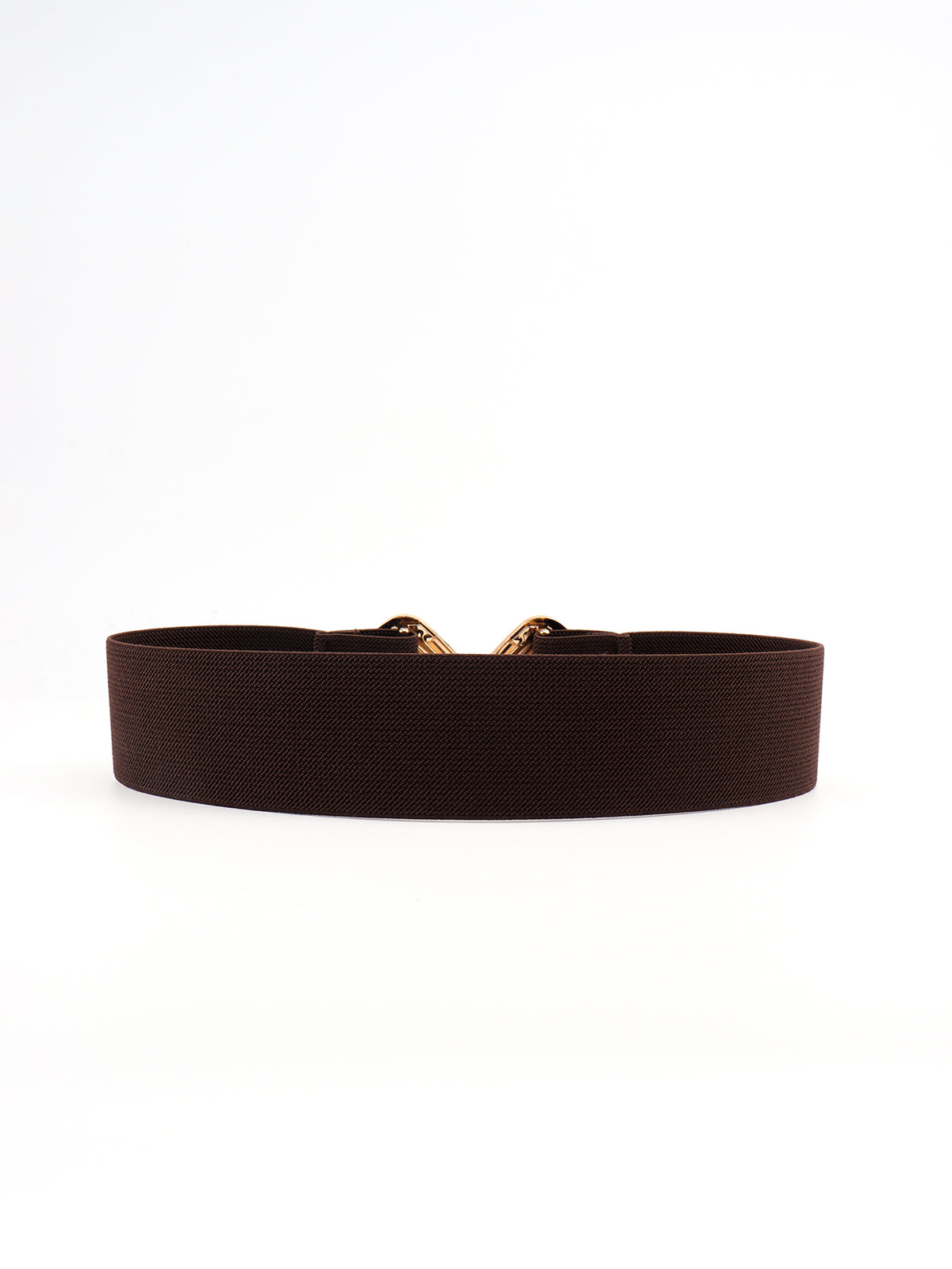 Elastic wide belt with geometric buckle from Trendsi, showcasing a stylish design on a neutral background.