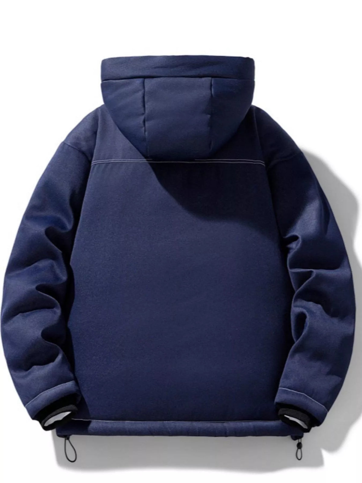 Men's plus size padded hooded puffer jacket, view 4