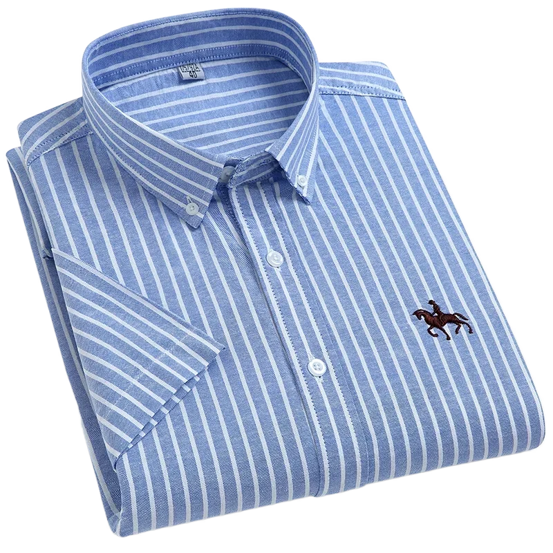 Men's Cotton Oxford Short-Sleeve Shirt