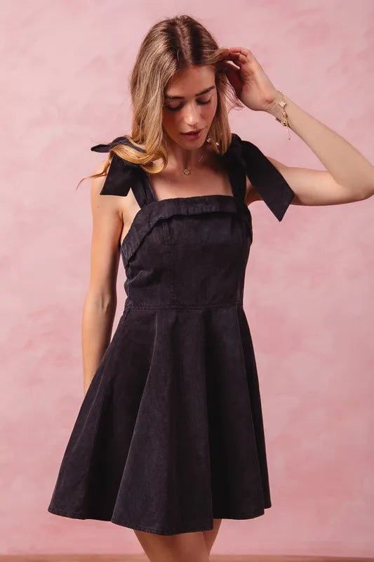 Max Origin washed fit and flare Gameday dress by Trendsi, featuring a casual, stylish design with a flattering silhouette.