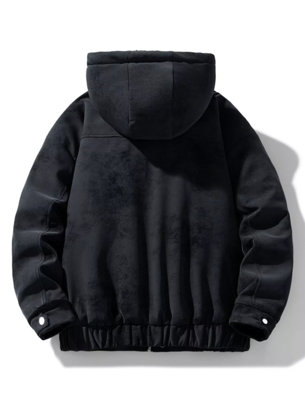 Men's plus size hooded fleece-lined winter jacket, view 2