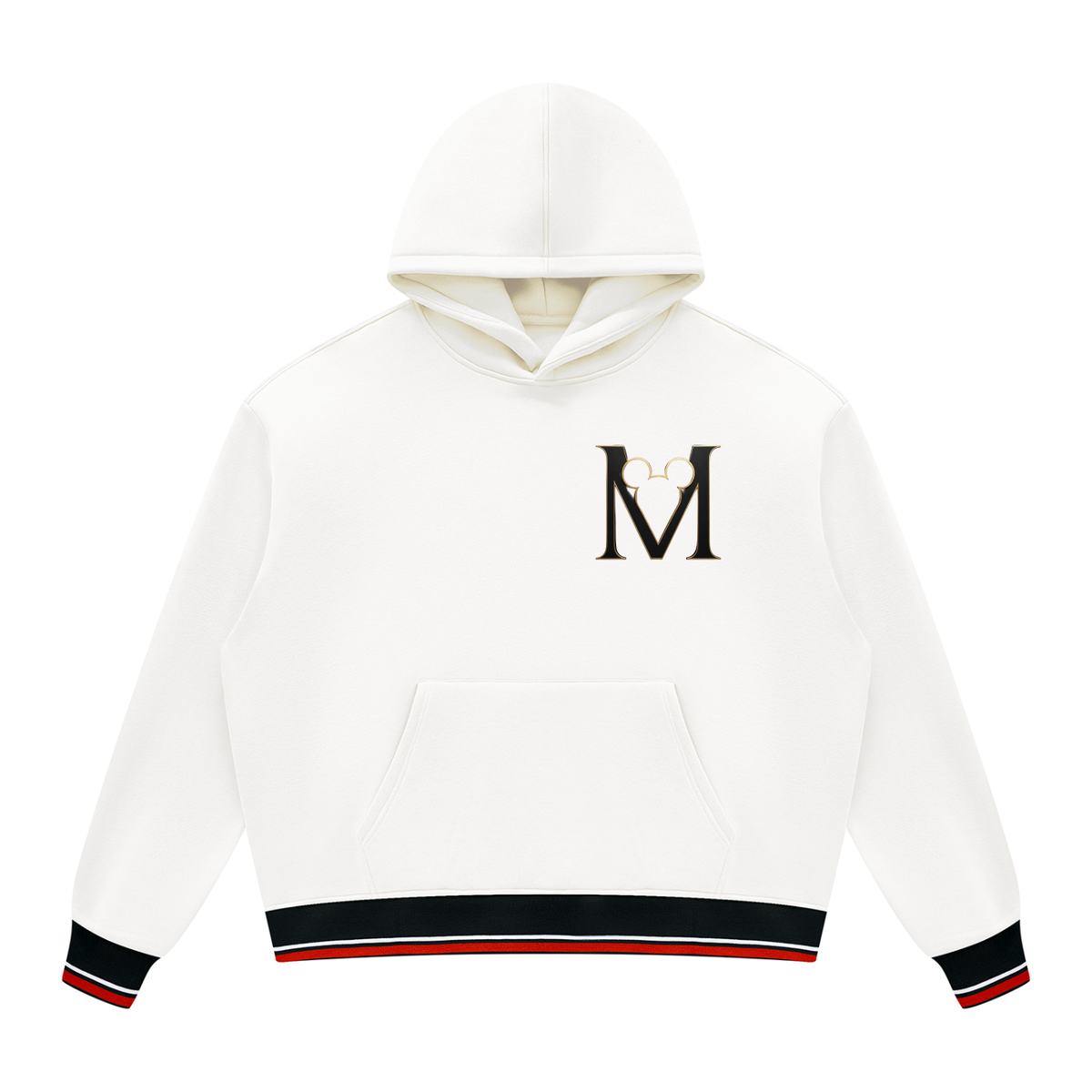 Unisex Oversized Color Block Fleece Hoodie