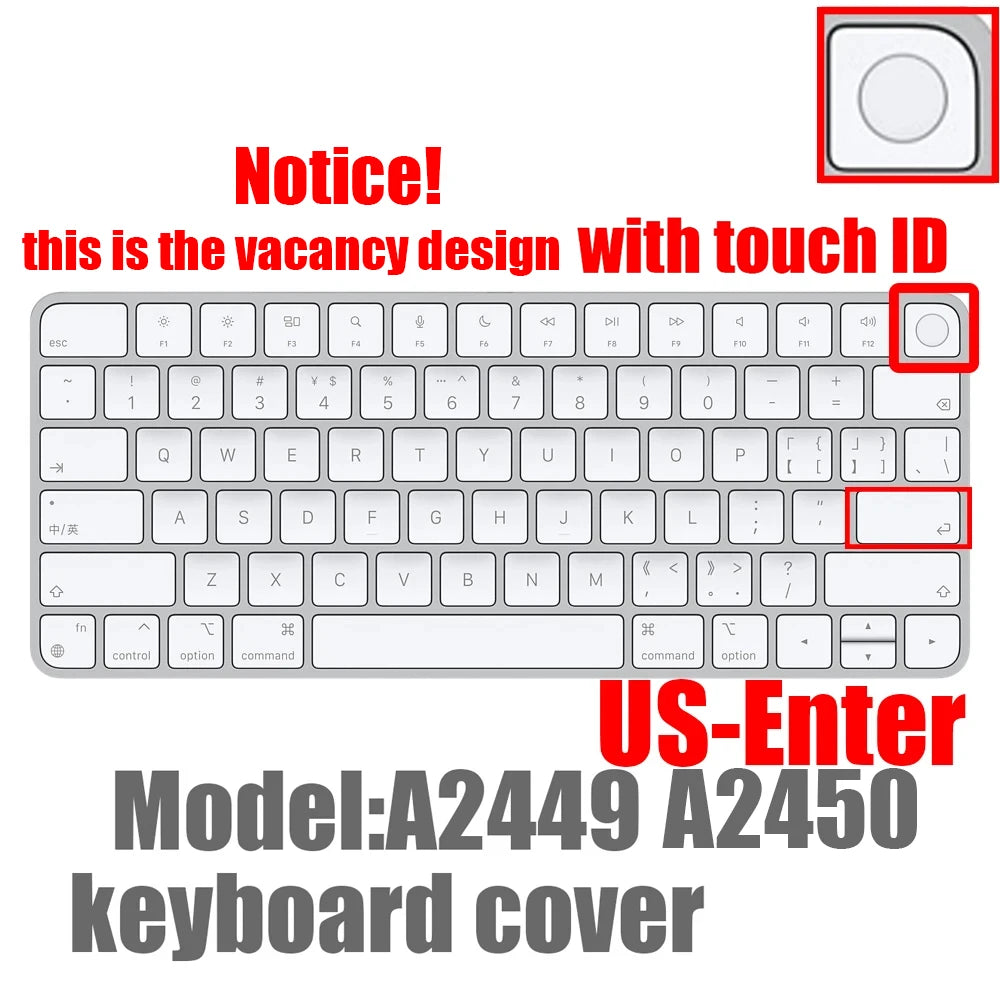 Silicone Keyboard Cover for Apple Wireless Keyboards