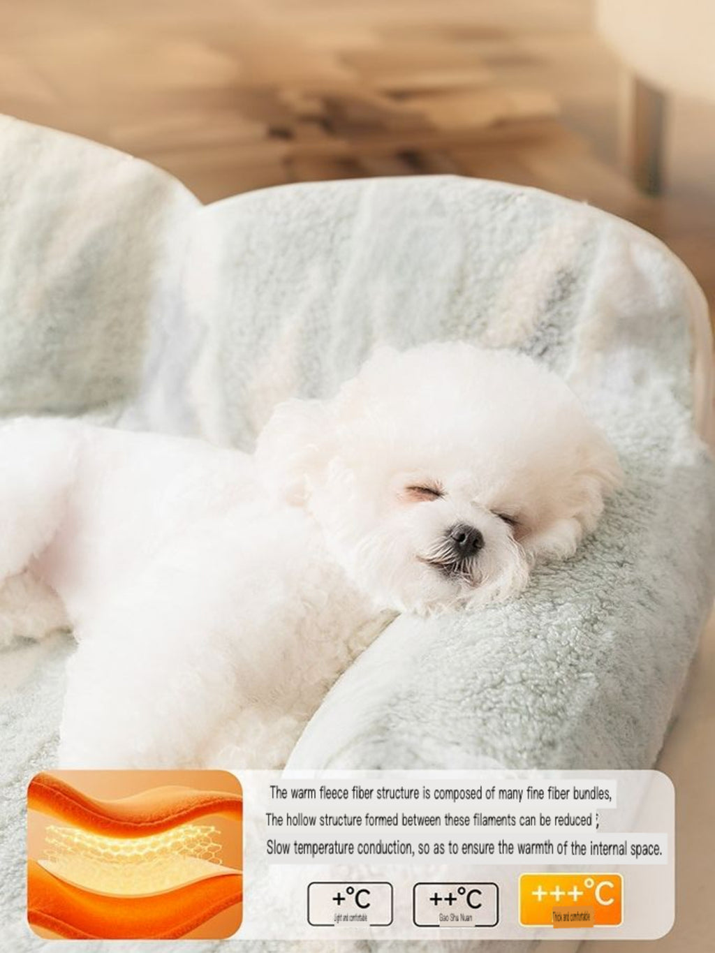 Soft plush pet bed by Trendsi, featuring a cozy, cushioned design ideal for small to medium-sized pets.