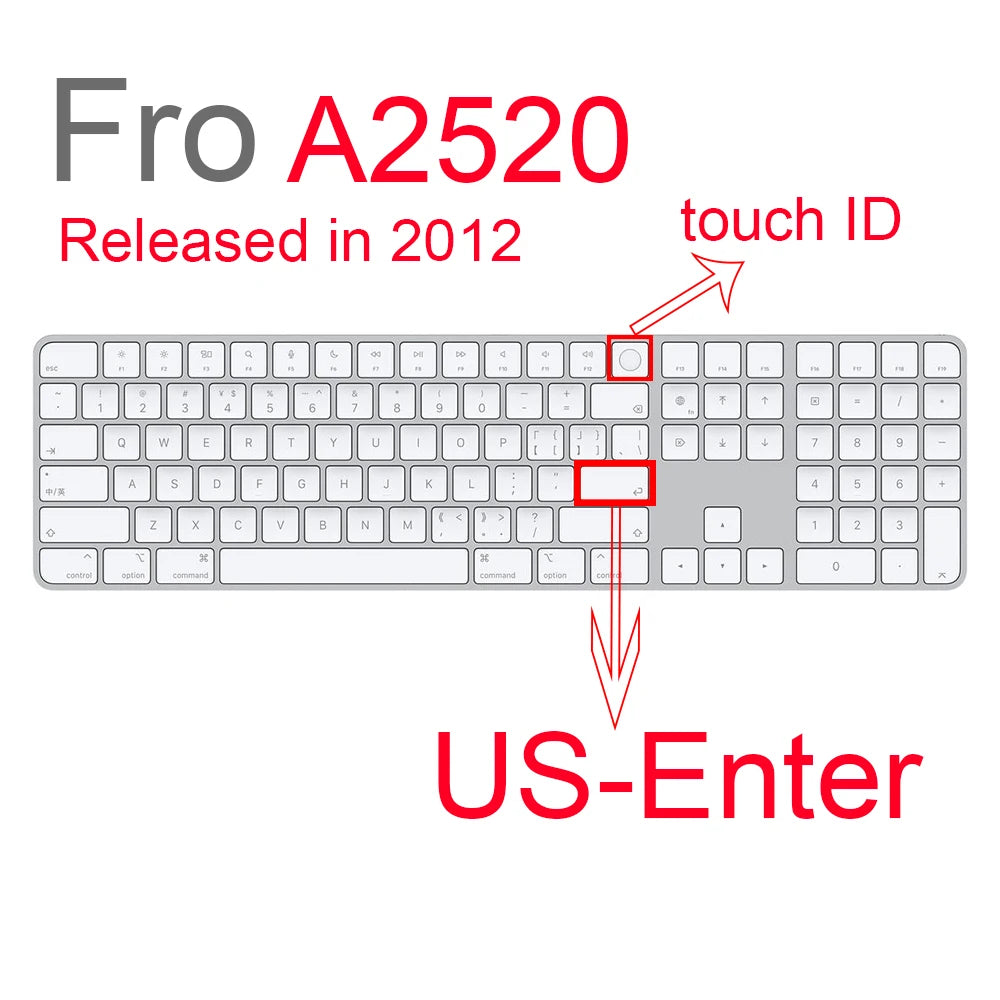 Silicone Keyboard Cover for Apple Wireless Keyboards