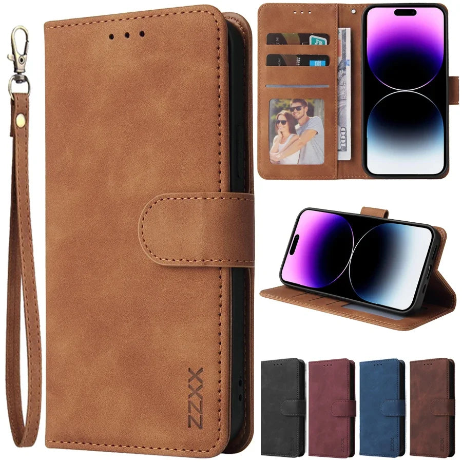 Leather Wallet Case for iPhone