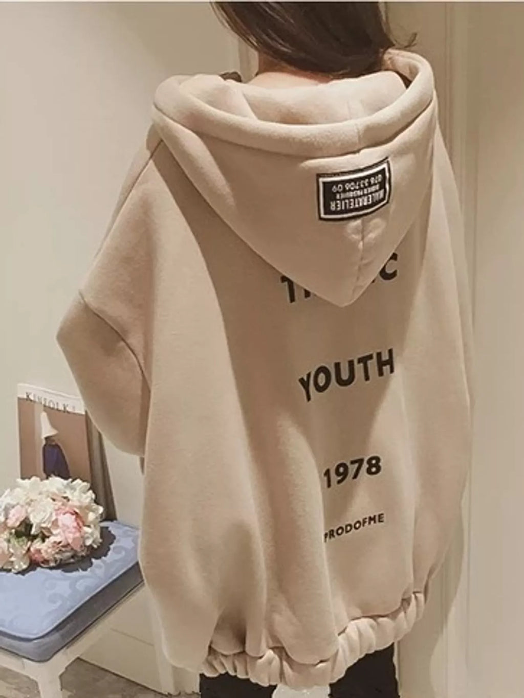 Oversized zip-up hoodie, view 2