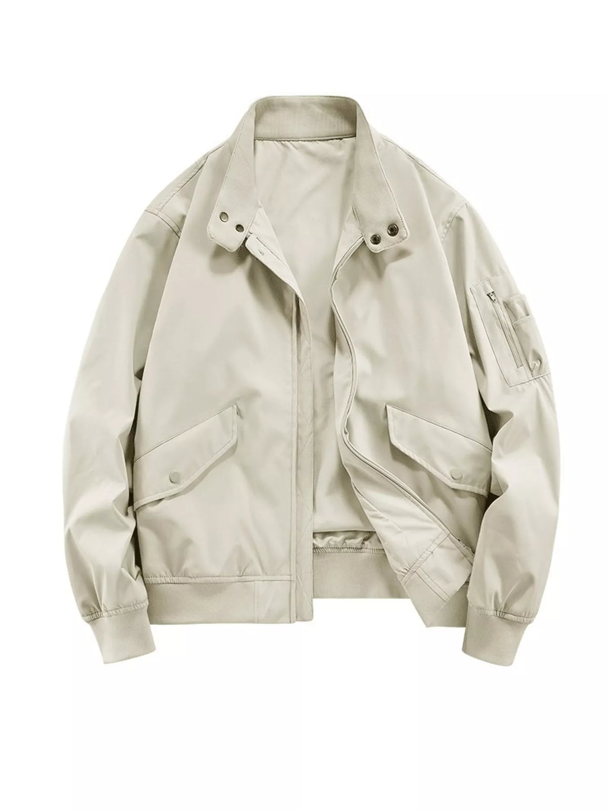 Men's plus size lightweight zip-up jacket with pockets