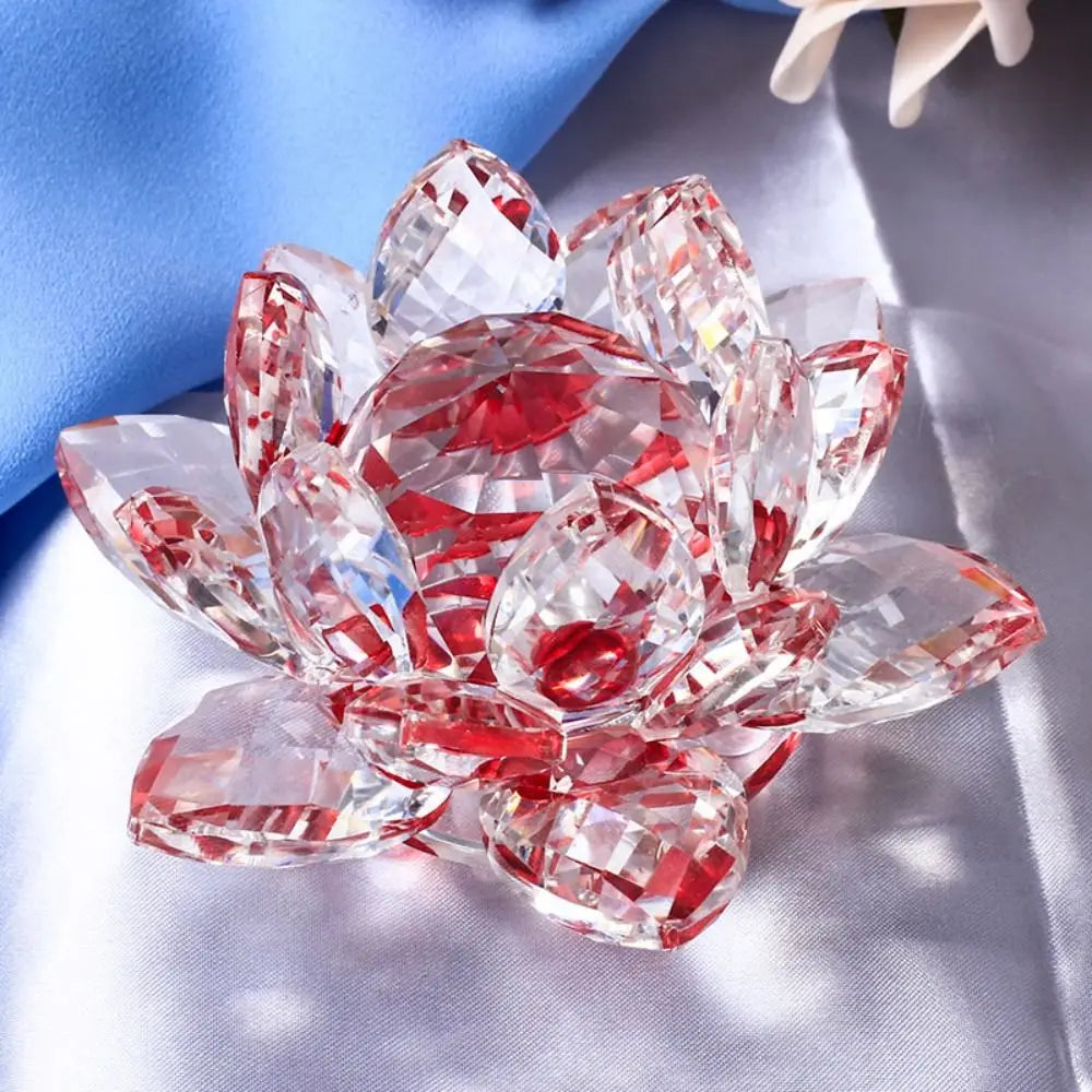 Crystal Lotus Flower Decorative Ornament
