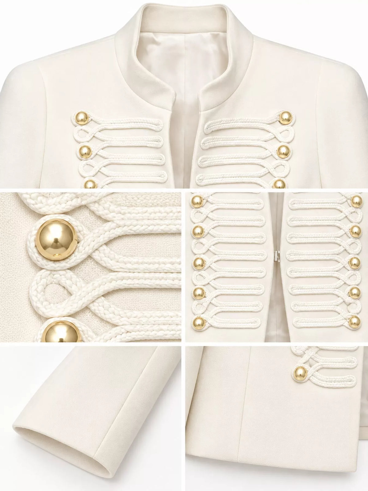 Cropped jacket with decorative buttons, view 14