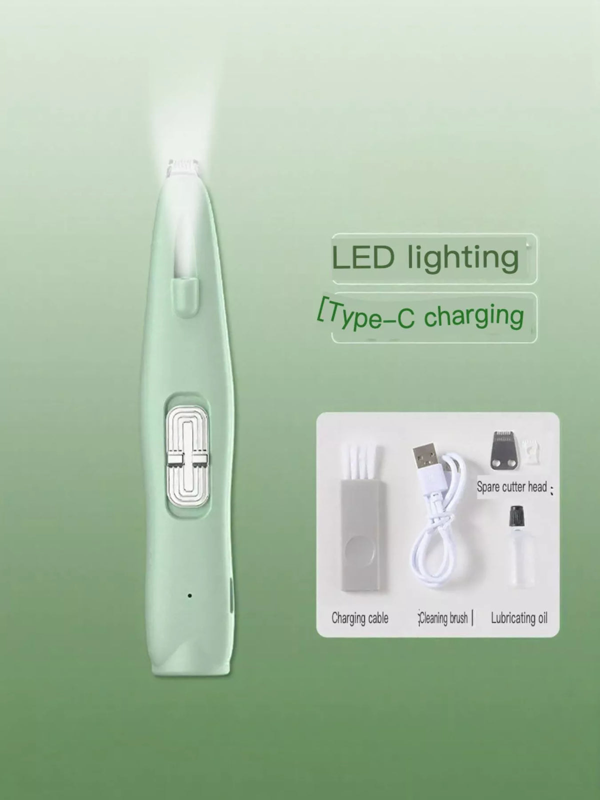 Rechargeable Trendsi pet hair clipper with sleek design and adjustable blades for grooming cats and dogs.
