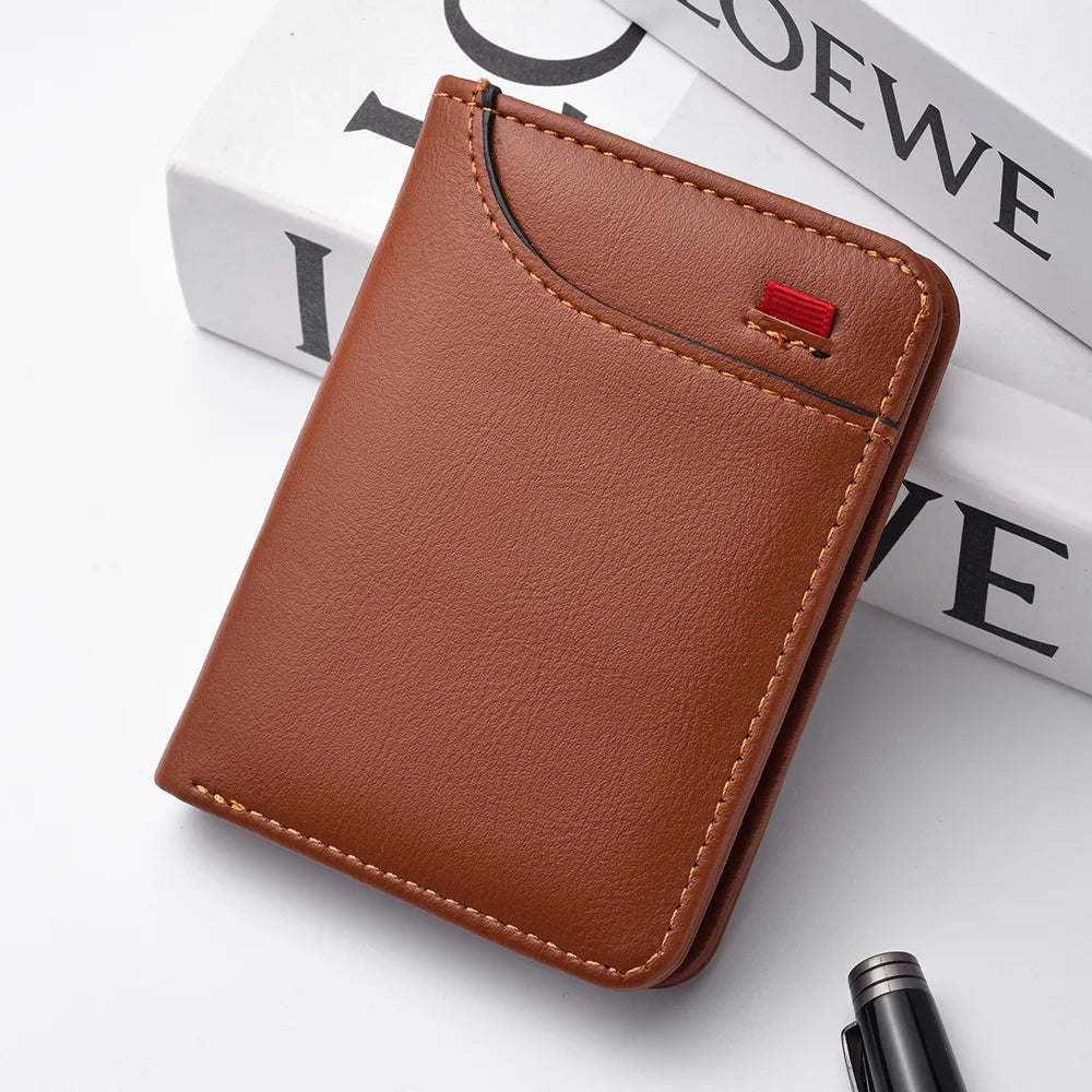 Men's Ultra-Slim PU Leather Card Wallet