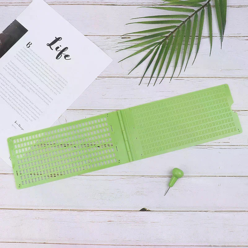 9-Line 30-Cell Braille Writing Slate with Stylus
