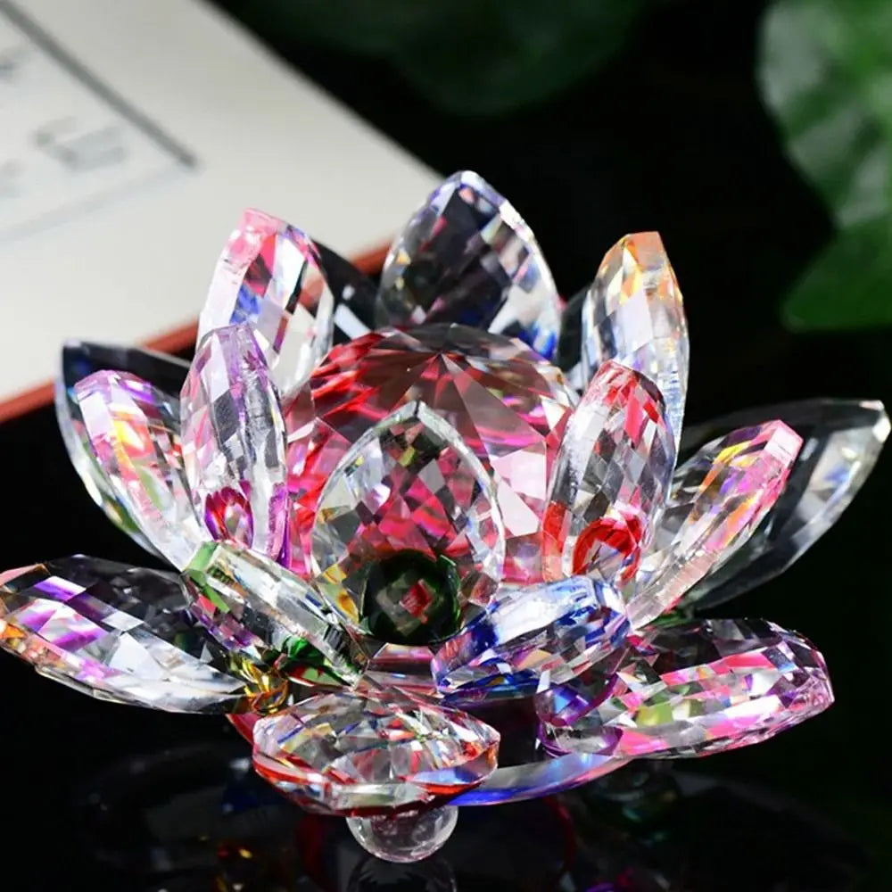 Crystal Lotus Flower Decorative Ornament