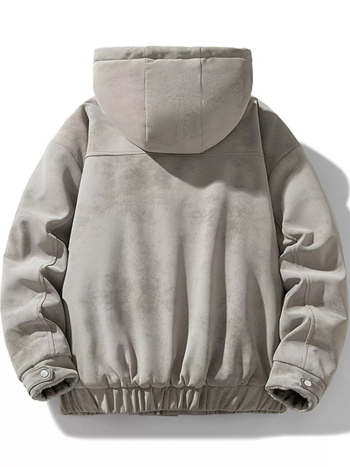 Men's plus size hooded fleece-lined winter jacket, view 6