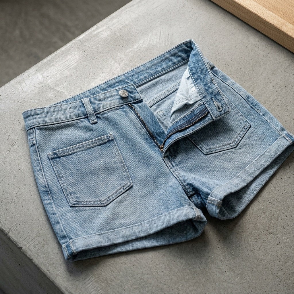 Coastal Muse women's denim shorts with pocket detail for everyday styling