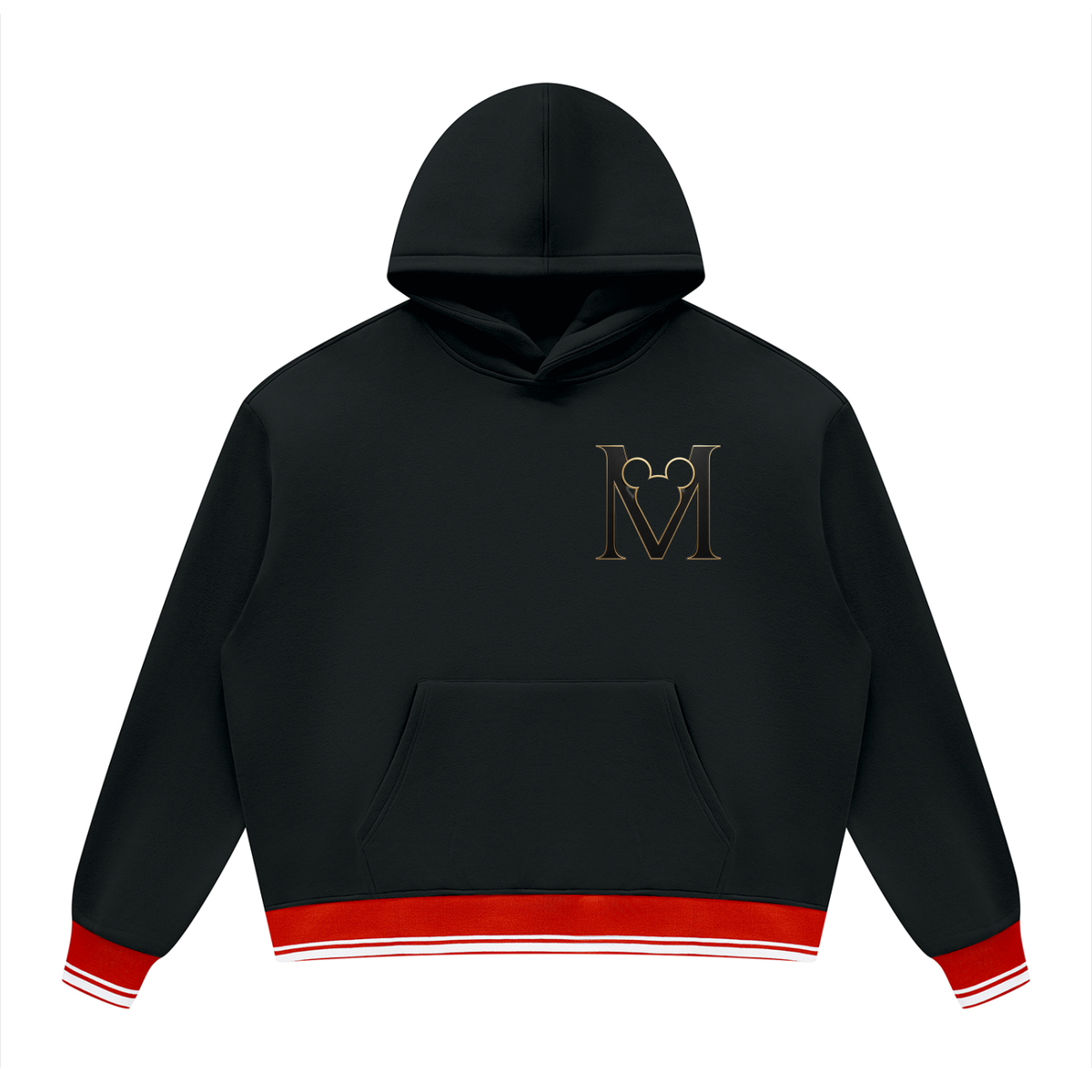 Unisex Oversized Color Block Fleece Hoodie